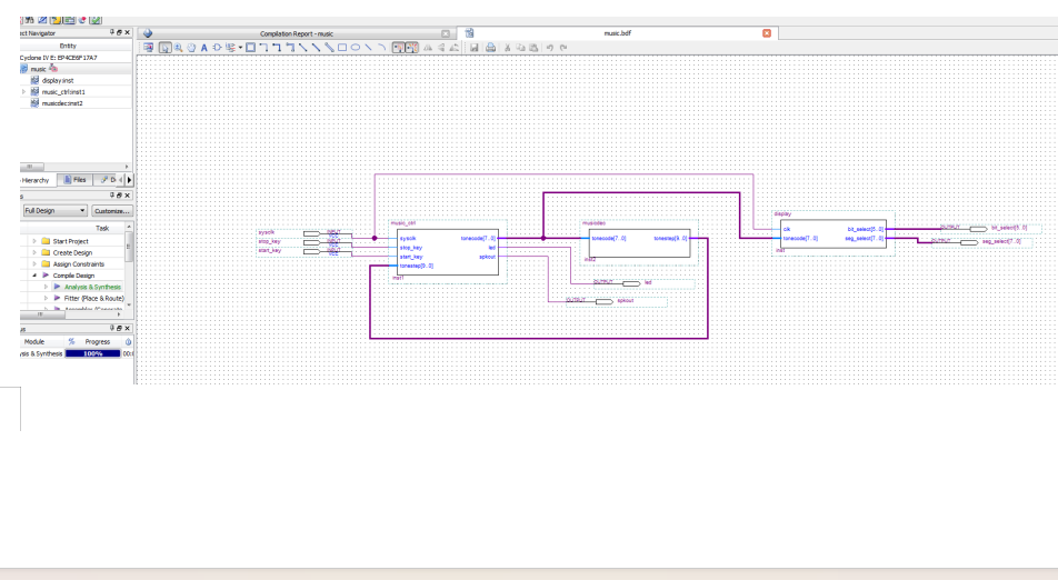 音乐播放器VHDL蜂鸣器数码管显示简谱