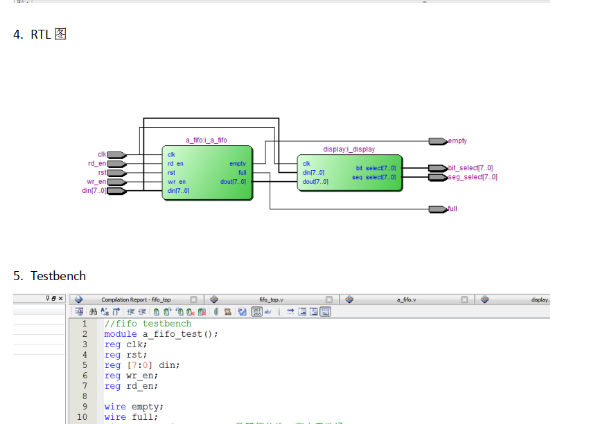 FIFO设计16*8，verilog，数