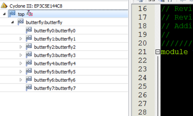 FFT64点傅里叶变换verilog蝶形