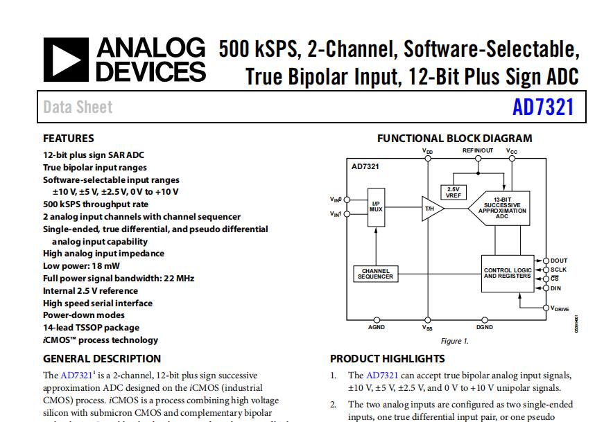 AD7321代码12位ADC，SPI接口