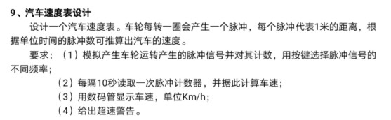 Quartus汽车速度表设计verilo