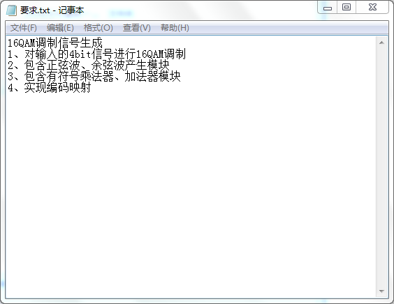 16QAM调制信号生成设计Verilog