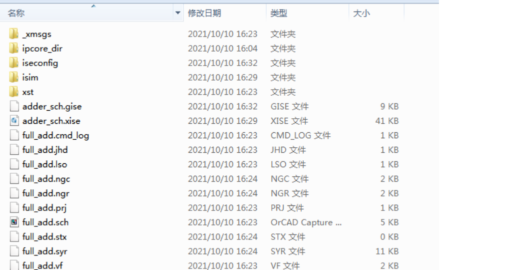 1位全加器设计Verilog代码ISE仿