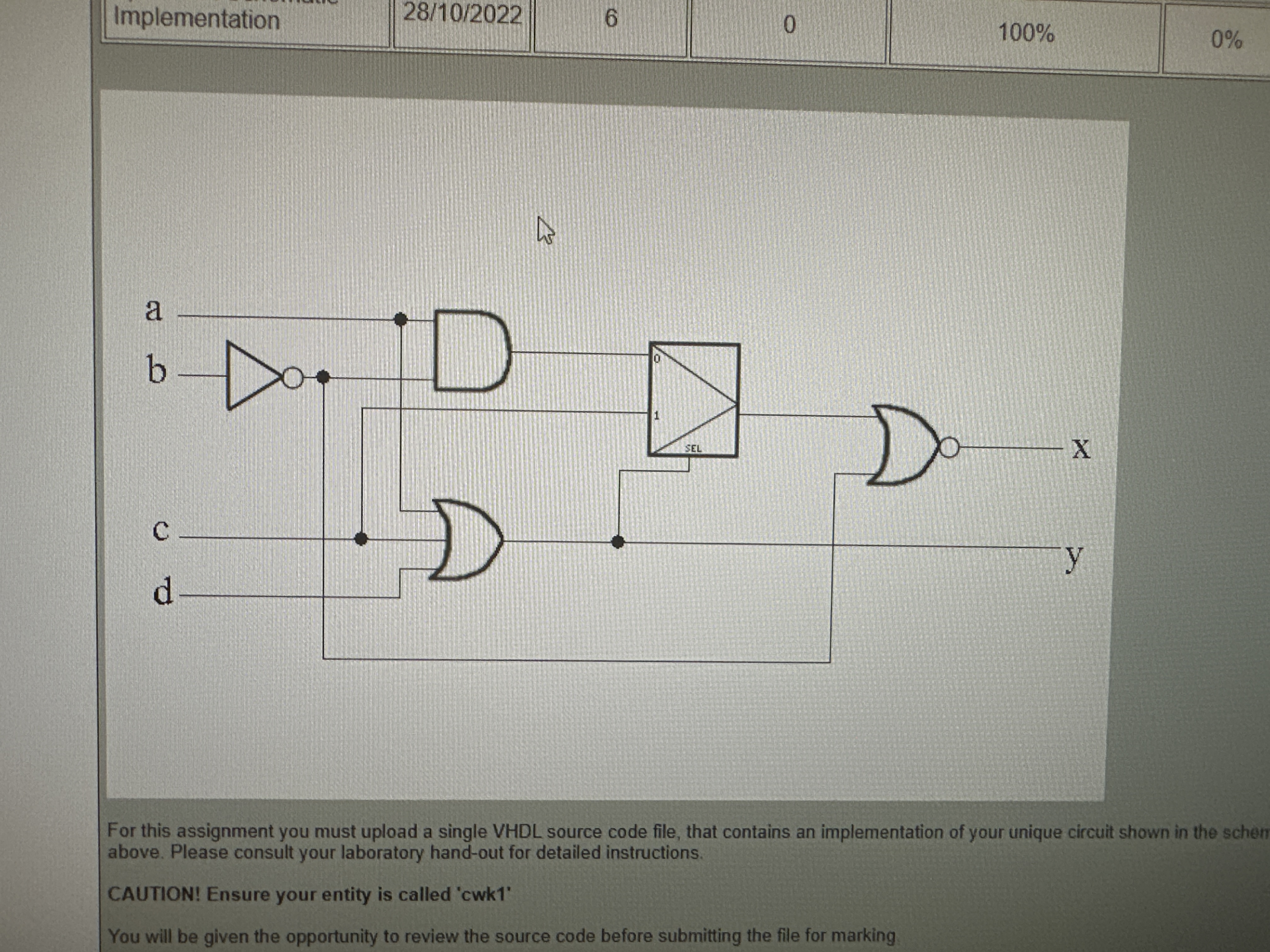 简单基础组合逻辑设计VHDL代码ISE仿