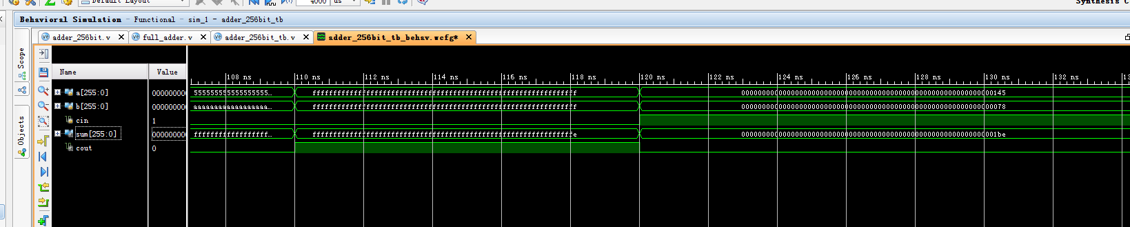 256位加法器 FPGA 设计 Verilog Vivado 设计文档图片 image12.png