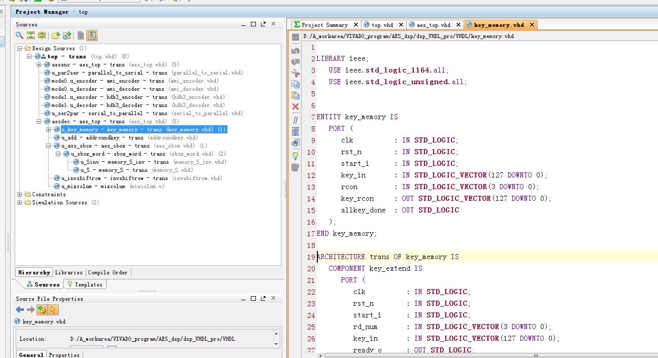 AES 加密通信与编码解码 FPGA 设计 VHDL Vivado 设计文档图片 image6.png