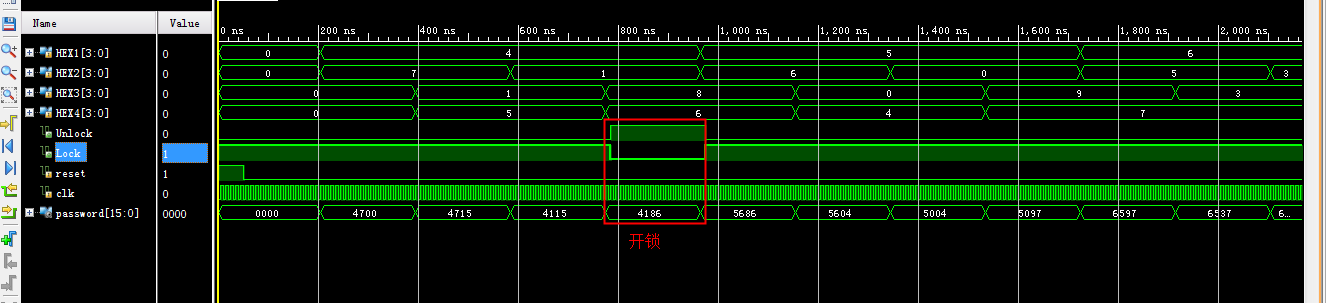 组合密码锁 FPGA 设计 VHDL V