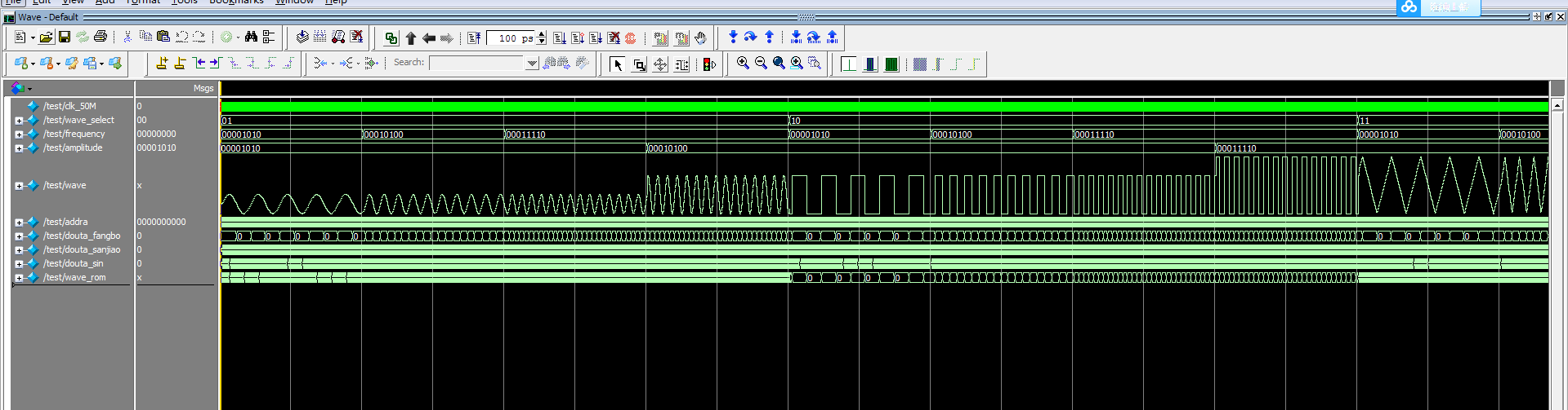 DDS 信号发生器 FPGA 设计 Ve