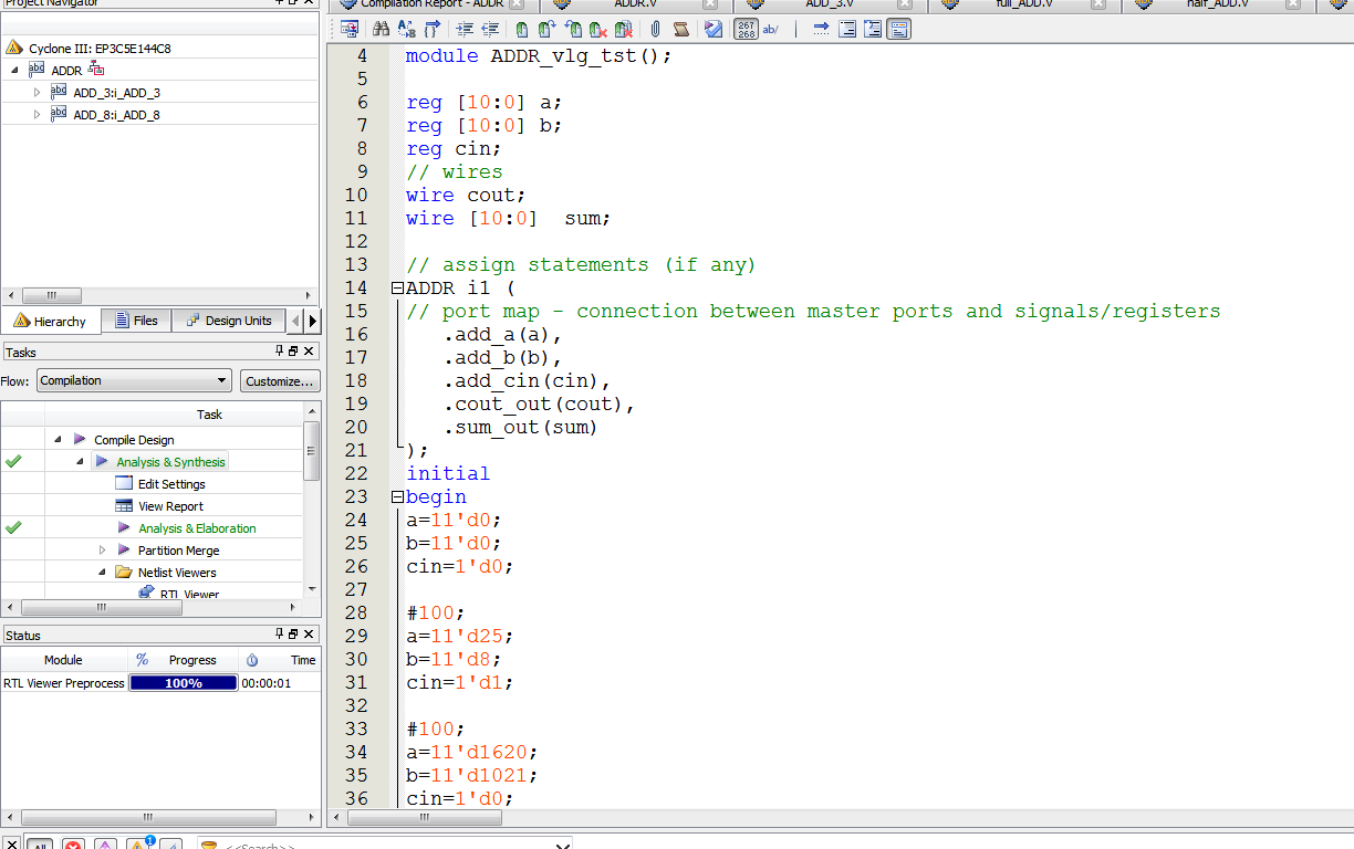 11位全加器 FPGA 设计 Verilog Quartus 设计文档图片 image5.png