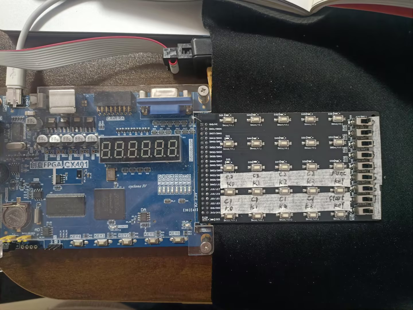 RISC-V ALU 运算器 Verilog Quartus 开发板验证图片 上板CX401开发板 (1).jpg
