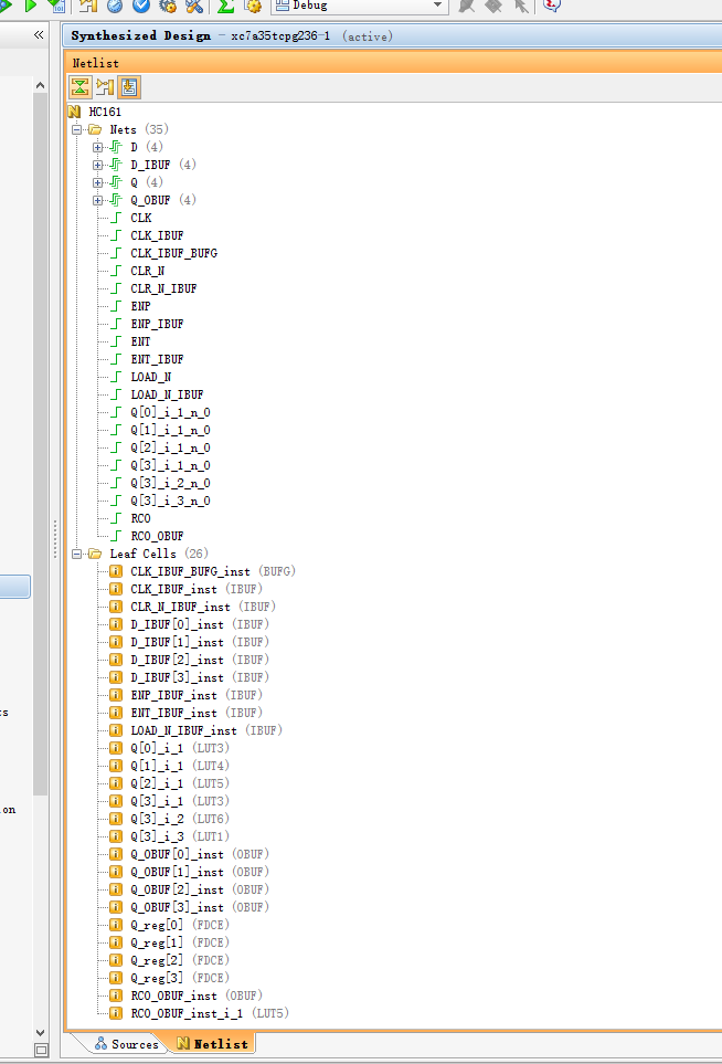 74HC161 四位同步计数器 Verilog Vivado 设计文档图片 image8.png